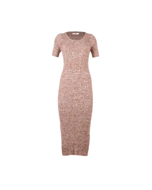 WAVES KNIT T-SHIRT DRESS COCOA MARLE